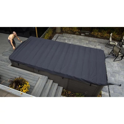 Feltekerhető termotető úszómedence – Hydropool 19' (236x558 cm), szürke