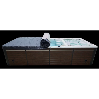 Feltekerhető termotető úszómedence – Hydropool DT (236x574 cm), szürke