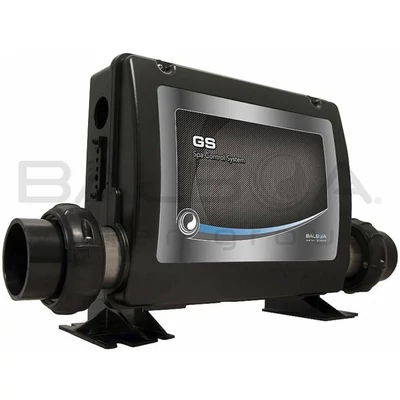 Balboa GS501Z Spa Pack vezérlőegység fekete házzal, előlnézetben